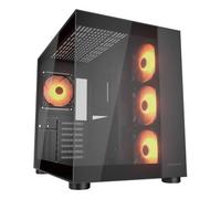 CASSETTA PC Gaming | FV150RGB - Mini-ITX, Micro-ATX e ATX - Doppia camera - Compatibile GPU 400 mm - ARGB - Raffreddamento avanzato - Fino a nove ventole (nero)