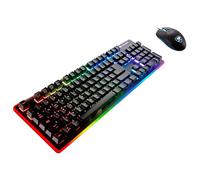 COUGAR GAMING | PACK TAMPIER SOURIS GAMING | TASTIERA + Mouse GAMING FILARE HYBRIDE DEATHFIRE EX 7 COLORI LED - Interruttori meccanici ibridi - Tecnologia anti-ghosting - DPI regolabili