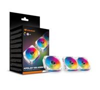 COUGAR GAMING | VENTILATORE GAMING | KIT3APOLAR120RGBWH - Set di 3 ventole da gioco - Bianco - Cuscinetti idrodinamici e controllo PWM - Sistema di smorzamento Q-Stop