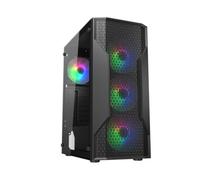 COUGAR MX110 RGB - Mini-ITX, Micro-ATX e ATX - Pre installare 3 ventole da 120 mm - Compatibile con GPU da 305 mm - Radiatore AIO da 240 mm - Fino a 6 ventole (nero)