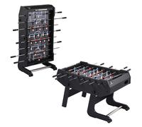 Cougar Powerkick Pro Calcio balilla | Calcio balilla pieghevole, campo di gioco grigio | Incl. 4 palline e 2 segnapunti | Calcio balilla da interno per bambini e adulti | 139 x 74 x 88 cm