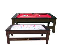 Cougar Reverso Tavolo da biliardo e air hockey 6ft in black & rosso | 2-in-1 Pool table & Airhockey | Altezza regolabile e accessori inclusi | Per bambini e adulti