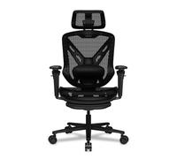 Cougar Speeder Sedia da gaming ergonomica: rete di ciniglia di alta qualità, bracciolo iperrotativo 3D, poggiatesta regolabile, schienale regolabile, supporto lombare, poggiapiedi