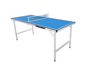 Cougar Tavolo Ping Pong Mini 1500 Pieghevole in Blu | Tavola da Ping Pong Pieghevole e Portatile per Interni | Tennis da Tavolo per Bambini e Adulti | 150 x 67 x 69 cm | 2 anni di garanzia