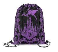 Coulisse Borsa Drago Fatato con Cordoncino Drawstring Bag Large Capacity Sacca con Coulisse per Nager Spiaggia Calcio