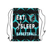 Coulisse Borsa Pallacanestro Azzurra Pieghevole Storage Bag Leggera Drawstring Backpack per Yoga Spiaggia Basket