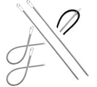 Coulisse Tthreader 2 pezzi di ricambio in metallo strumento flessibile corda elastica infila ago ago bastone per pantaloncini, pantaloni della tuta, felpe con cappuccio, giacche, cappotti
