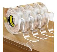 COUMENO Protezione per bordi trasparenti, 3 cm x 2,5 m, 4 rotoli di protezione per bambini per angoli della scrivania, anti-urto, anti-urto, protezione per la casa invisibile, anti-affilatura