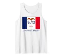 Council Bluffs Bandiera Iowa USA Souvenir Canotta