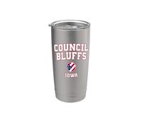 Council Bluffs Iowa (IA) Bicchiere termico in acciaio inox doppia parete