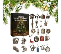 Coundown Calendar | Garage 2D - Set di 24 giorni | Gioielli per feste e decorazioni acriliche | Idea regalo per uomini, adulti, elettricisti, marito | festa di Natale, laboratorio o maggio