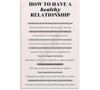 Counseling Resources Poster Healthy Relationships Boundaries Chart Mental Health Education Wall Art for Office Decor(Unframed,16x24inch(40x60cm))