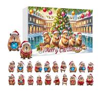 Count Down Calendar, 2D Flat Acrylic Fun, 24-Day Tree and Mirror Decorations for Lovers, Friends, Family, Enthusiasts, Holiday Season, Home, Party