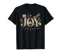 Count it all Joy James 1:2 Cristiano Floreale Libellula Fede Maglietta