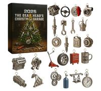 Countdown Calendar, 24-Day Garage Pendant Set for Men and Adults, Festive 2D Acrylic Ornaments for Workshop, Electricians, Holiday Activities, Home Party, Husband Presents, & Festival Decorations
