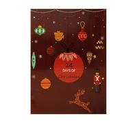 Countdown Calendar, 24 Days Refillable Treat Box, 8.46x12.01x1.57 Inches Christmas Countdown with Compartments, Holiday Decor for Home Living Room Bedroom School Party Family Activity