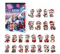 Countdown Calendar, 2D Acrylic Kitten Pendant Set, 24-Day December Calendar for Winter, New Year, Holiday, Backpack, Bag, Stocking Stuffers, Kids, Teens