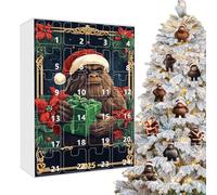 Countdown Calendar, Acrylic Ape 2D Festive Decoration, 24 Days Countdown Pendant Set, Holiday Display for Men Husband Family Kids Adults Home Activities Festival Party 10.23X7.08X1.18in