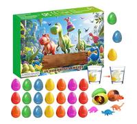 Countdown Calendar - Christmas 24-Day Activity Calendar, Dinosaur Egg Surprise Toys for Daily Family Play, Stocking Gift, Learning Fun | Classroom, School, Home Decor, Holiday Party, Festive Holiday