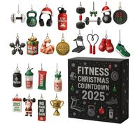 Countdown Calendar - Christmas Countdown Calendar, 2025 Christmas 2D Acrylic Gym Advent, Workout Countdownn Calendarr Charm For Kids Adults Desk Office Bedroom Window Door Wall Holiday Birthday