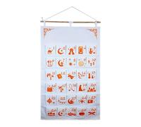 Countdown Calendar - Decor For Celebrations, Fabric Wall Ornament, High-Density Textile Build, Integrated Pocket Storage System, Activity Hardware, Efficient Family Gathering Use