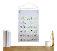 Countdown Calendar - Decor For Celebrations, Fabric Wall Ornament, High-Density Textile Build, Integrated Pocket Storage System, Activity Hardware, Efficient Family Gathering Use