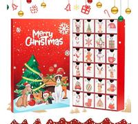 Countdown Calendar | Festive 24 Day Empty Drawer Dog Advent Set | Holiday Activity and Party Countdown for Family Men Women Adults Kids | Fun Seasonal Festival Decoration for Home Gatherings