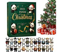 Countdown Calendar Panda Ornament, 2D Flat 24-Day Decor with Cute Panda Toys, Ideal for Kids, Toddler, Teens, Adults, Boys, Girls, Women, Men, Vacation, Holiday, Classroom, Desk, Wall, Tree