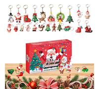Countdown Calendar Set, Christmas Holiday Calendar, 14.8x8.94in Cartoon Keychain Collection, Fun Festive Activity, Decorative Present Idea for Living Room, Travel, Home, Bedroom