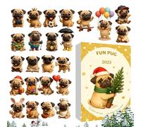 Countdown Calendar Toys,2D Flat Dog Pendant Keepsake - 24 Days 27x18.5x4cm Countdown Calendar For Christmas - For Kids Daughter Granddaughter Friends Teens Students Schoolbag Pencil Case Backpack