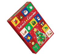 Countdown Calendars, 24-Grid Detachable Box, Wrapping Calendar Accessory, Festive Daily Surprise, Reusable Storage Container, Holiday Display for Family Classroom Offices Accessory Function