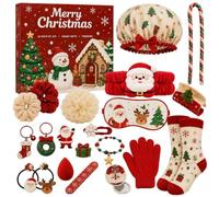 Countdown Christmas Calendar, Girls 24 Days Gift Set, 13.8 Inch Decorations