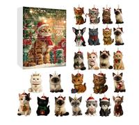 Countdown - Christmas Countdown Calendar, Keychain Countdowns Calendars, Cat Theme Toy 2d Ornament Charm | Advent Keychain Countdowns Calendar For Holiday Offices Desk Wall Tree Kids