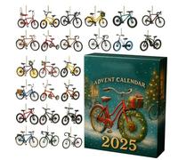 Countdown-Kalender - Festliche 2D-Acryl-Dekoration, 24-Tage-Set Mit Fahrradmotiv, Feiertags-Countdown-Anzeige, Saisonkalender | Für Kinder Und Familienaktivitäten