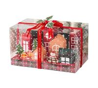 Countdown to Christmas Boxes, House Box, Candy Boxes, Christmas Treasure Box, Holiday Countdown Boxes, Cardboard Advent Boxes for Storing Candy, Snow Crisp, Nougat