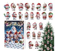 Countdown to Christmas - Calendario natalizio 2D in acrilico, a tema pupazzo di neve, decorazione da tavolo per adolescenti, bambini, ragazze, donne e adulti
