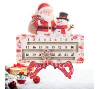 Countdown To Christmas Decorations - 25 Days Santa Decor with Display Stand