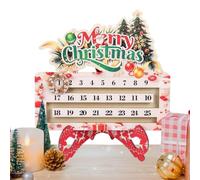 Countdown To Christmas Decorations -25 Days Santa Decor with Display Stand