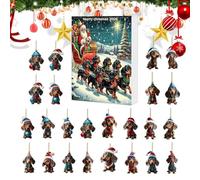 Countdown To Christmas Ornament - 2D Acrylic Cute Puppy Bag Charm Use