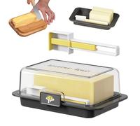 Counter Butter Keeper - di burro coperto da fratelli | Sacopero facile da formaggio incrollabile, vassoio multifunzionale per la manutenzione del burro per il burro occidentale/i