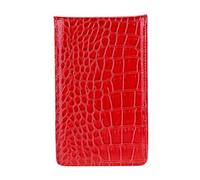 Counter Card, Score Counter Keeper Custodia Porta Carte da in Pelle PU con 2 Fogli di punteggio e 1 Matita in Legno per Uomo Donna Nero(Rosso)