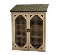 Counter Egg Holder - Wood, 13.78in Farmhouse Storage Cabinet Double Doors | Wire Mesh Window Egg Organizer, Rustic Kitchen & Pantry Storage For Cabin, Coop, Farm, Market, Grocery Store