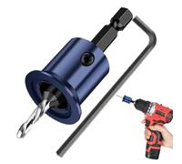 Counter Sink Drill Bit for Wood - Screw Hole Chamfer Tool Set | High Speed Steel Cutting Head with Hex Shank, Woodworking Flush Mounting Fastening Preparation Tool Precision Wood Screw Hole