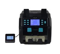 Counterfeit Detector Machine Fake Money Detector Discriminator 2 Pocket Value Counter And Sorter Mixed Denomination Money Counting Machine(Noir)