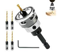Countersink Bit with Depth Stop - Collar 4-Flute Alloy Tools 4-Piece Wood