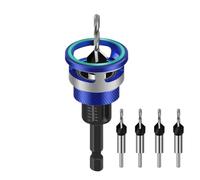 Countersink Drill Bit, Adjustable Woodworking Drills, 4 Piece Carpenter Bit Kit with Quick Change, Alloy Steel Drills Bits, Wood Countersink Tool with Precision Design, Drill Bits Set for Carpentry