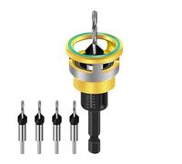Countersink Drill Bit, Quick Adjustable Part, 4 pezzi Carpentry Accessory, Woodworking Boring Lead, Furniture Cabinet Component, Drilling Attachment for Wood Outdoor Indoor Woodworker