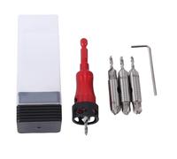 Countersink Drill Bit Set, Aluminum Wood Plug Cutter with Wrench and 3 Countersink Double Bit, Woodworking Drilling Accessory for Various Drilling Projects