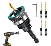 Countersink Drill Bit Set with - Wrench Depth Stop Collar Woodworking Tools