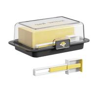 Countertop Butter Keeper - Ceramic Buttering Dish | 8oz Capacity | Airtight Seal For Freshness | Dishwasher Safe | Compact Design For Kitchen Storage | Easy Spread Butters Crock